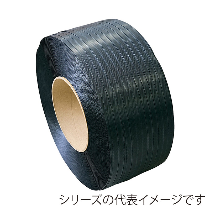 グリーンプラ 再生PPバンド グリーンライトバンド eA15 黒 2巻セット 15.5mm×2500m 1セット（ご注文単位1セット）【直送品】