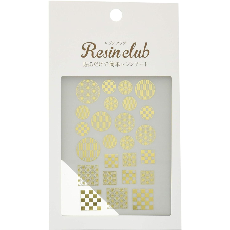 レジンクラブ 伝統和柄 ゴールド UVレジン用シールパーツ RC-DWA-102 1枚（ご注文単位1枚）【直送品】