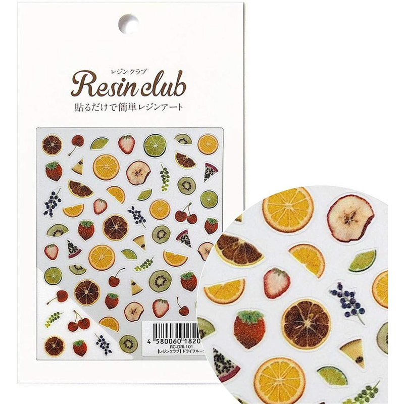 レジンクラブ ドライフルーツ両面 UVレジン用シールパーツ RC-DRI-101 1枚（ご注文単位1枚）【直送品】