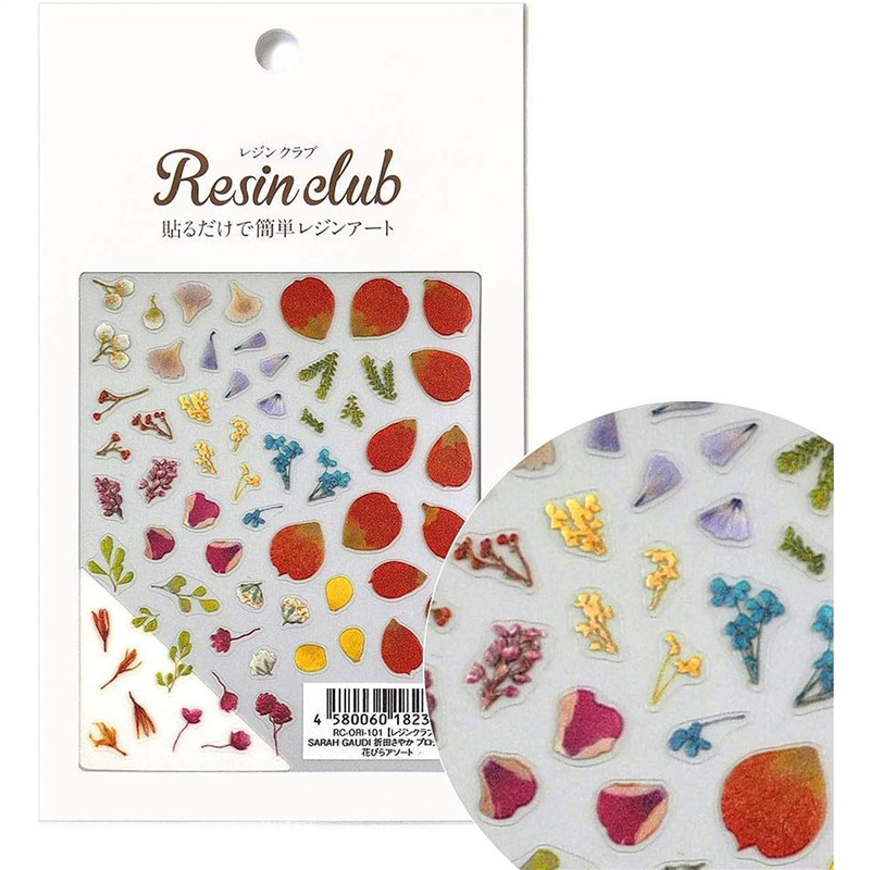 レジンクラブ SARAH GAUDI 折田さやか プロデュース1 花びらアソート 両面 UVレジン用シールパーツ RC-ORI-101 1枚（ご注文単位1枚）【直送品】