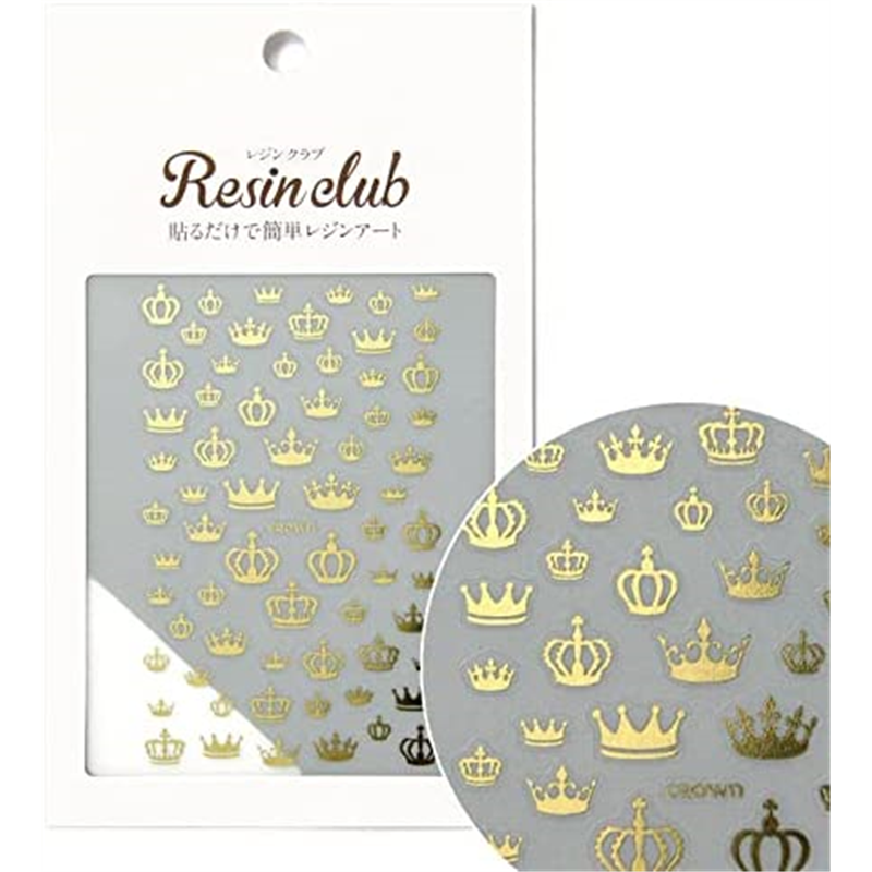 レジンクラブ 金の王冠 レジン用シール ゴールド CROWN King 1枚（ご注文単位1枚）【直送品】