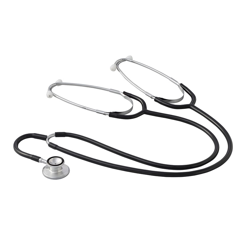 教育用聴診器 二人用 No.164 0164B021 ブラック 1個(ご注文単位1個)【直送品】
