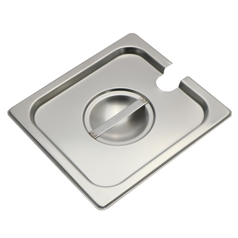 スギコ産業 18-8 スーパーデラックスパン用カバー レードル穴付 1／6 SA2107-SK-1360CN 1個（ご注文単位1個）【直送品】