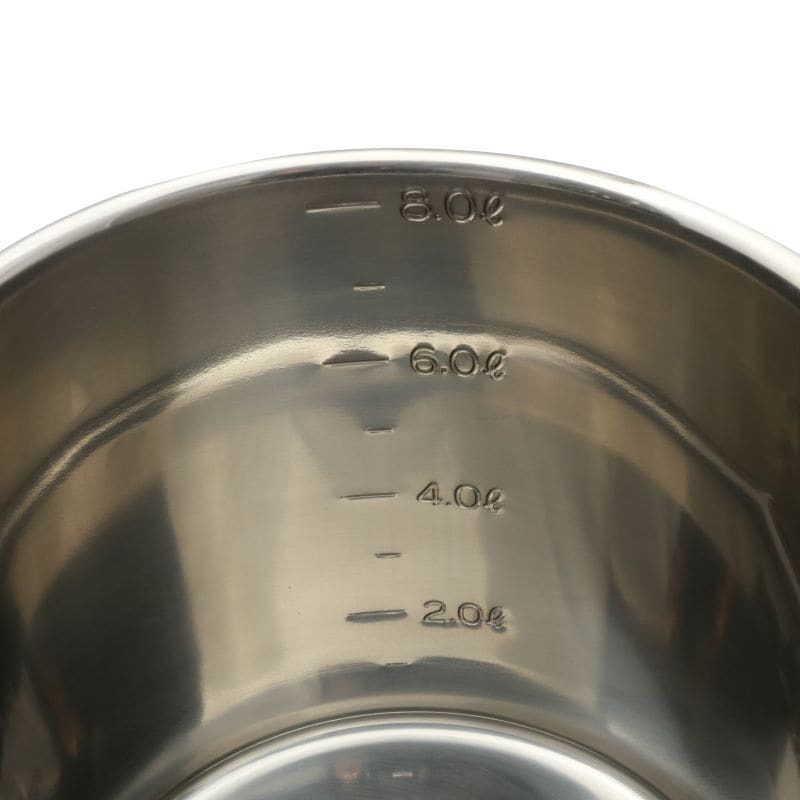 スギコ産業 キッチンポット 18-8 内蓋式 目盛付 φ220 AA0084-SH-4622D-22cm 1個(ご注文単位1個)【直送品】