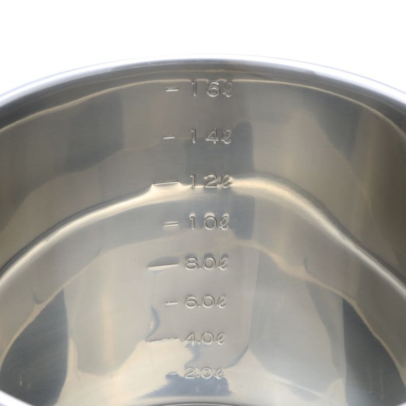 スギコ産業 キッチンポット 18-8 内蓋式 目盛付 φ280 AA0087-SH-4628D-28cm 1個(ご注文単位1個)【直送品】