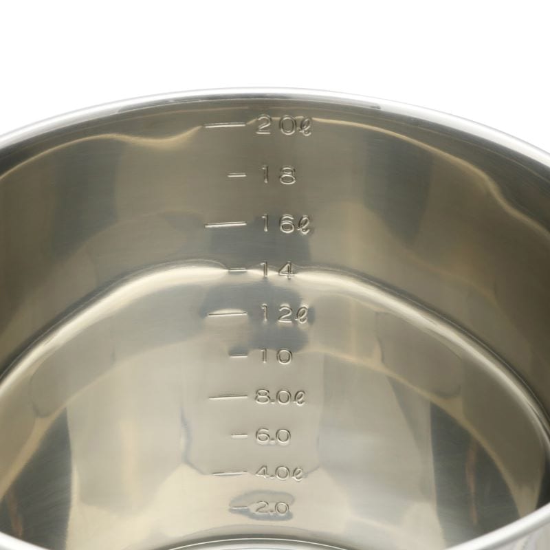 スギコ産業 キッチンポット 18-8 内蓋式 目盛付 φ300 AA0088-SH-4630D-30cm 1個(ご注文単位1個)【直送品】