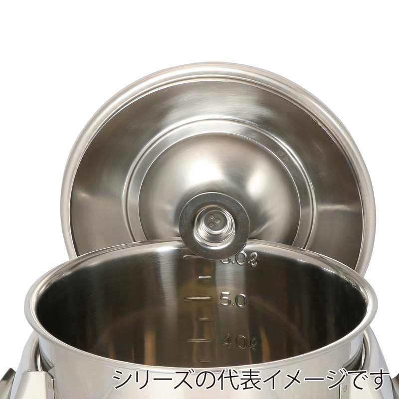 スギコ産業 キッチンポット 18-8 内蓋式 目盛付 φ330 AA0089-SH-4633D-33cm 1個（ご注文単位1個）【直送品】