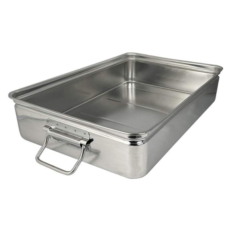 スギコ産業 18-8 手付番重バット 丸棒取手 大 深型 11cm ST0980-SH-5537-11H 1個（ご注文単位1個）【直送品】