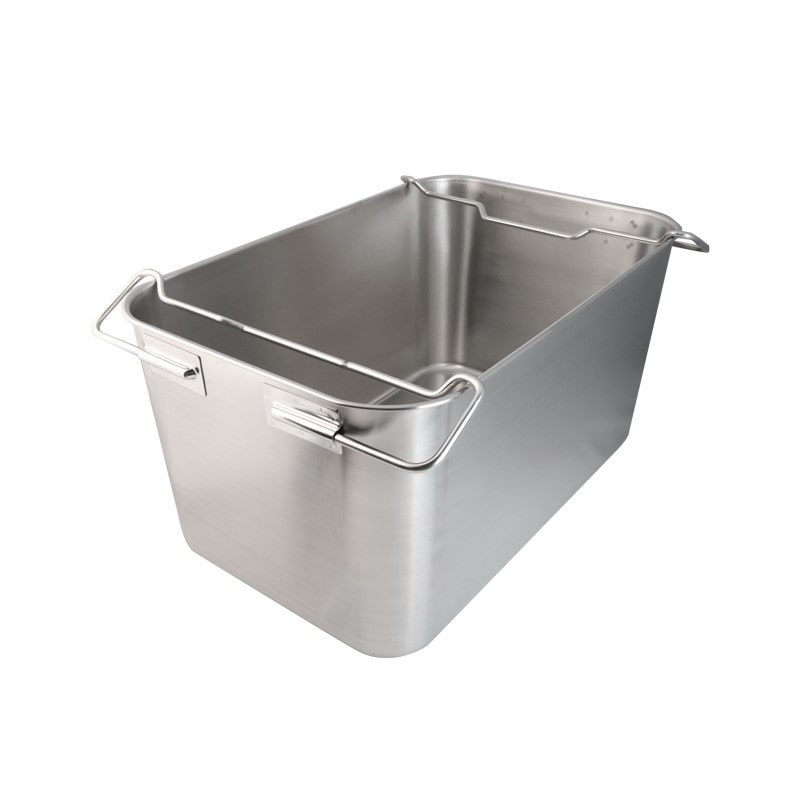 スギコ産業 18-8 給食バット運搬型 積み重ねハンドル付 研磨有 H300mm ST0926-SH-6038-12 1個(ご注文単位1個)【直送品】