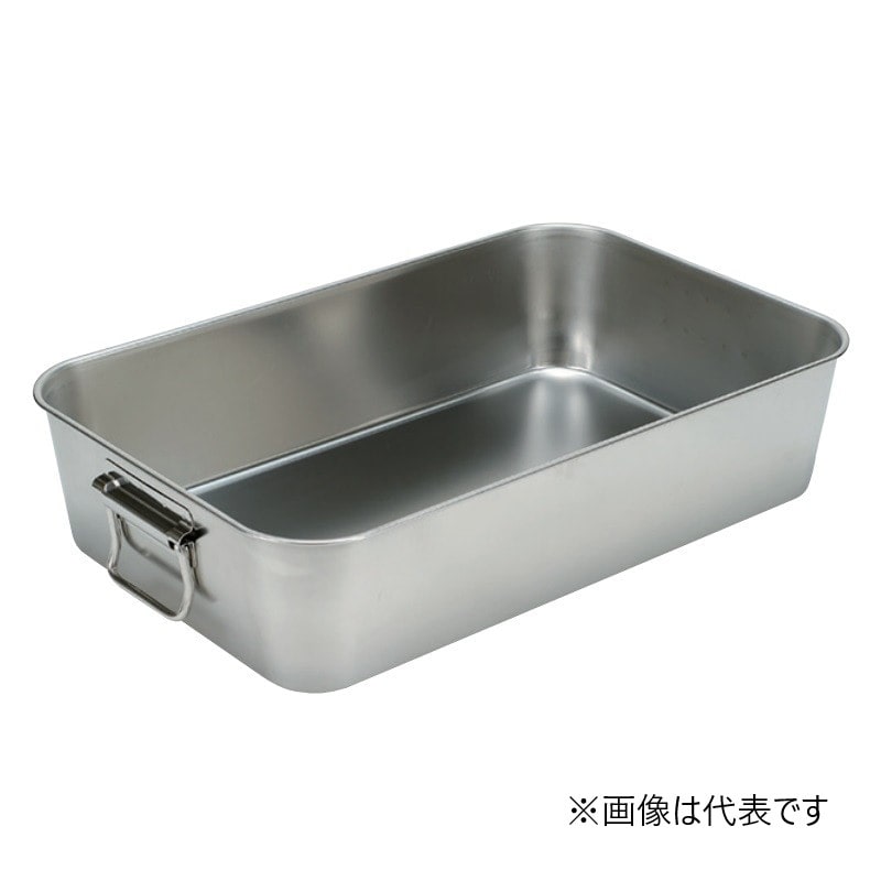 スギコ産業 18-8 給食バット 可動ハンドル付 研磨有 H300mm ST1127-SH-6038-12H 1個(ご注文単位1個)【直送品】
