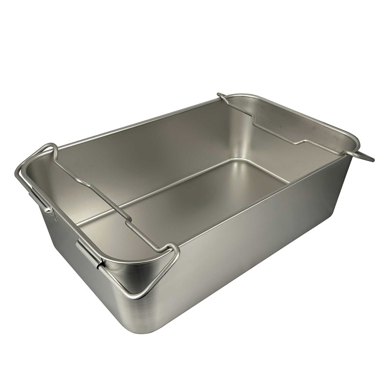 スギコ産業 18-8 給食バット運搬型 積み重ねハンドル付 研磨有 H185mm ST0921-SH-6038-7 1個(ご注文単位1個)【直送品】