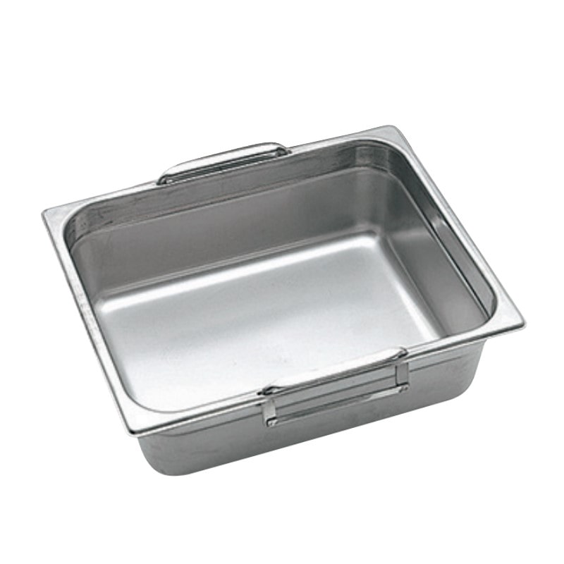 スギコ産業 18-8 可動式ハンドル付 スーパーデラックスパン 平取手長手方向 1／2サイズ SA0256-SH-1524SW-HMS 1個（ご注文単位1個）【直送品】