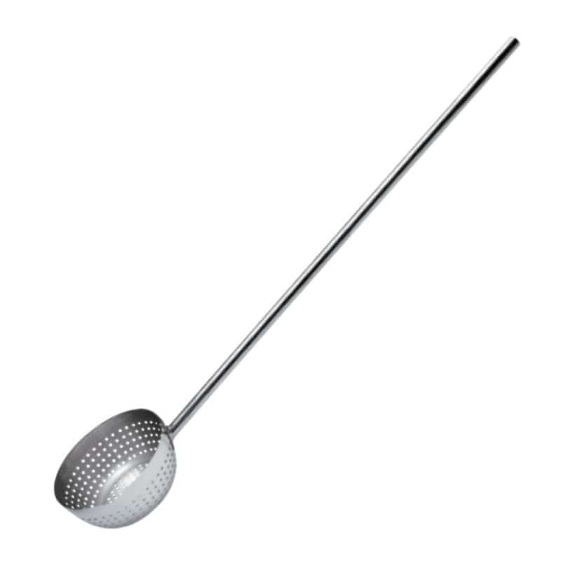 スギコ産業 18-8 共柄穴明ひしゃく ハンドル全周溶接 口付 φ240 柄1000mm SA1521-SH-660MP 1個(ご注文単位1個)【直送品】