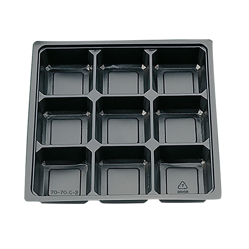 北原産業 紙ボックス弁当容器 70-70 中仕切付き 山吹/C-2黒カルプセット 25セット/袋(ご注文単位4袋)【直送品】