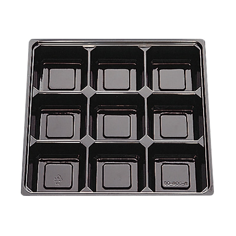 北原産業 紙ボックス弁当容器 80-80 中仕切付き くらしき/C-8黒セット 25セット/袋(ご注文単位4袋)【直送品】