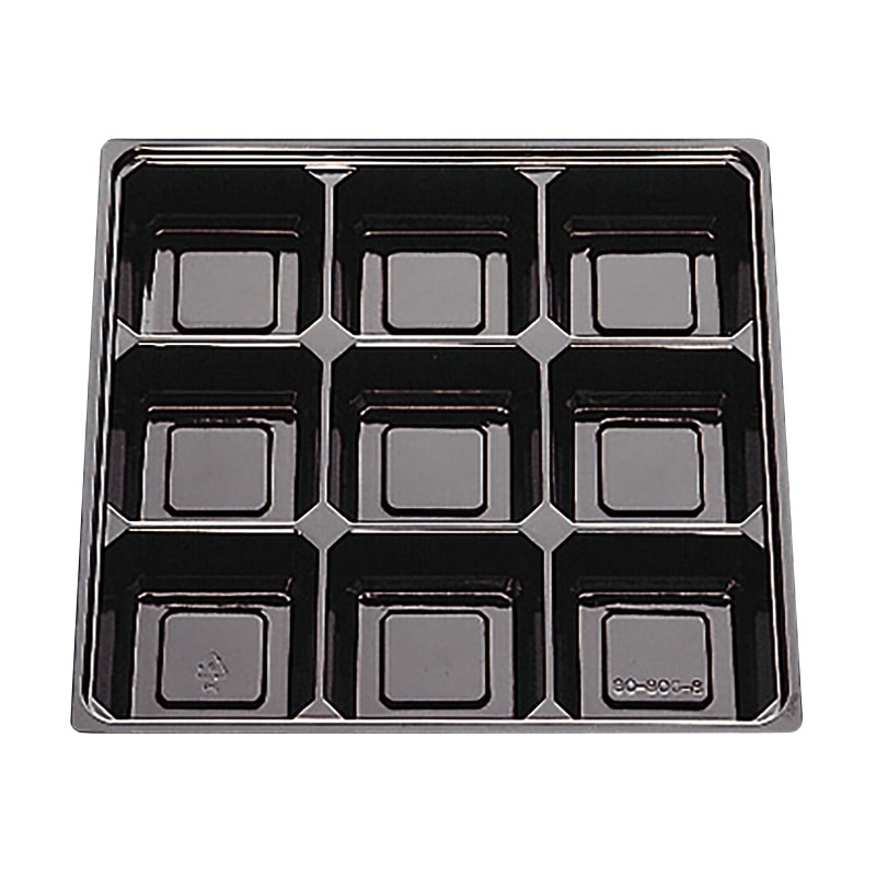 北原産業 紙ボックス弁当容器　80-80　中仕切付き 山吹／C-8黒セット  25セット/袋（ご注文単位4袋）【直送品】