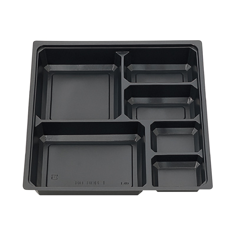 北原産業 紙ボックス弁当容器　80-80　中仕切付き 深玄／B-1黒カルプセット  25セット/包（ご注文単位4包）【直送品】