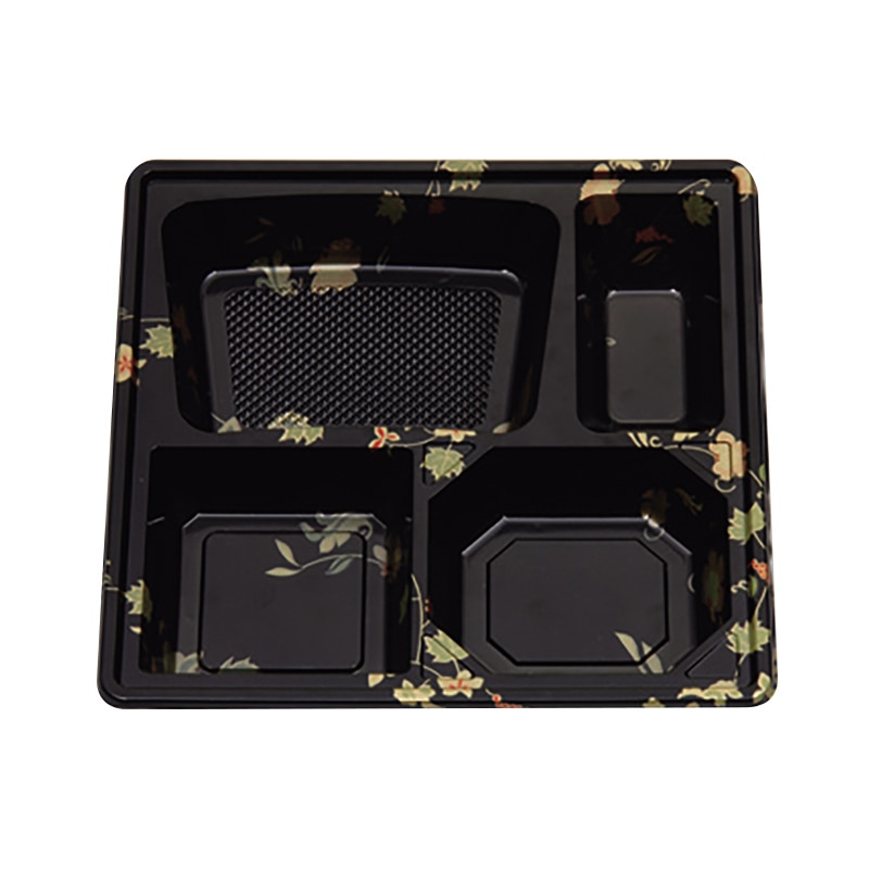 北原産業 紙ボックス二段弁当容器 70-70 朱染 睦月/はなふさセット SHU-270 25セット/包(ご注文単位2包)【直送品】