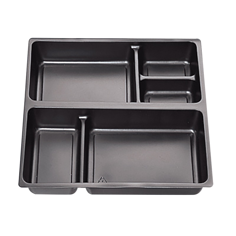 北原産業 紙ボックス弁当容器 80-80 中仕切付き 山吹/C-3黒カルプセット 25セット/袋(ご注文単位4袋)【直送品】