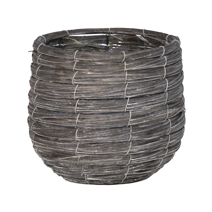 リード商事 ウッドピースラウンドバスケット L HT-138L 1個(ご注文単位1個)【直送品】