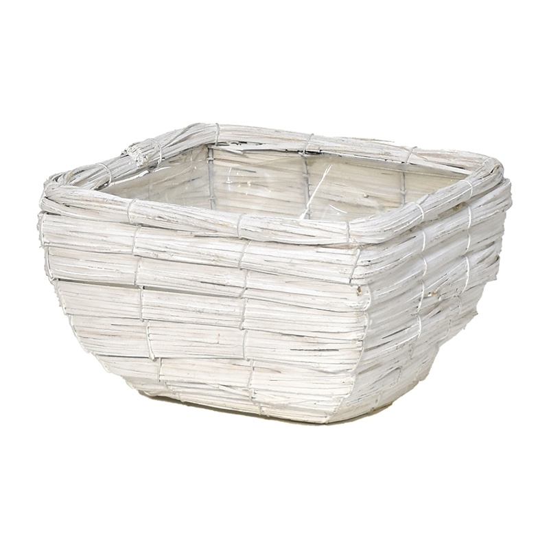 リード商事 スクエアボウルバスケット L HT-13280L ホワイト 1個(ご注文単位1個)【直送品】