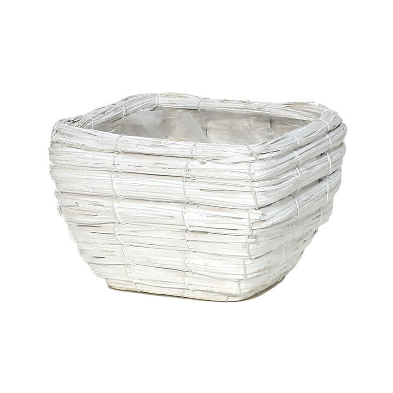 リード商事 スクエアボウルバスケット M HT-13280M ホワイト 1個(ご注文単位1個)【直送品】