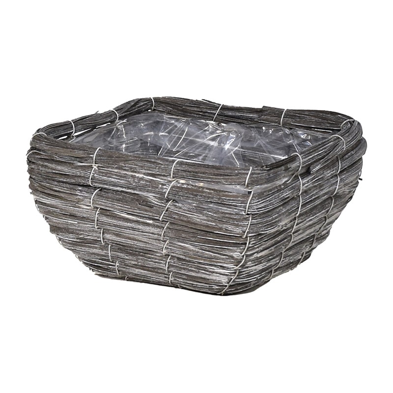 リード商事 スクエアボウルバスケット L HT-13280L グレー 1個(ご注文単位1個)【直送品】