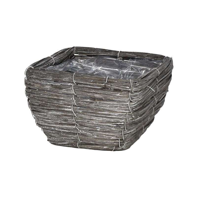 リード商事 スクエアボウルバスケット M HT-13280M グレー 1個(ご注文単位1個)【直送品】