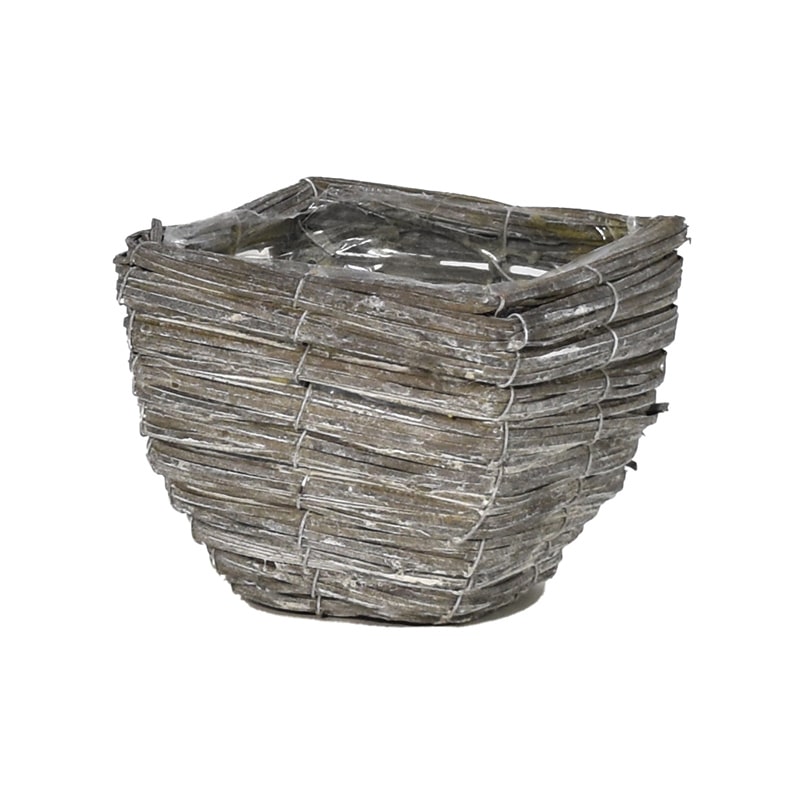 リード商事 スクエアボウルバスケット S HT-13280S グレー 1個(ご注文単位1個)【直送品】