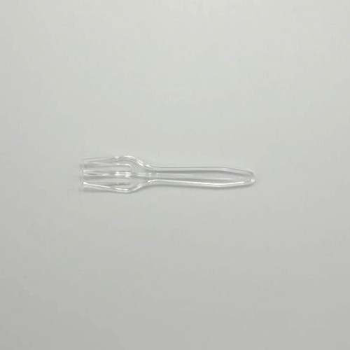 ホウケン産業 プラスチックフォーク　90mm 5連　透明 1000本/袋（ご注文単位10袋）【直送品】