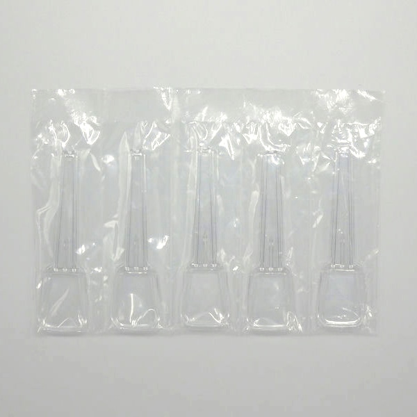 ホウケン産業 プラスチック角スプーン 74 5連 透明 1000本/袋(ご注文単位10袋)【直送品】