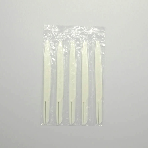 ホウケン産業 二股ナイフ 97 5連 アイボリー 2000本/袋(ご注文単位5袋)【直送品】