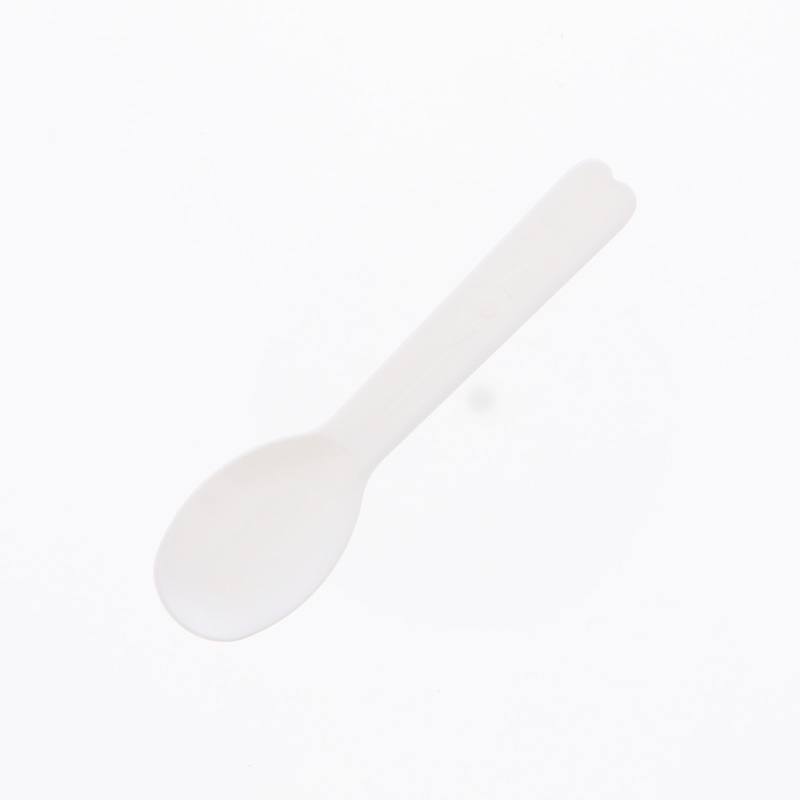 ホウケン産業 バイオプラスプーン 8.5cm ナチュラル (2列10連個包装) 1000本/箱