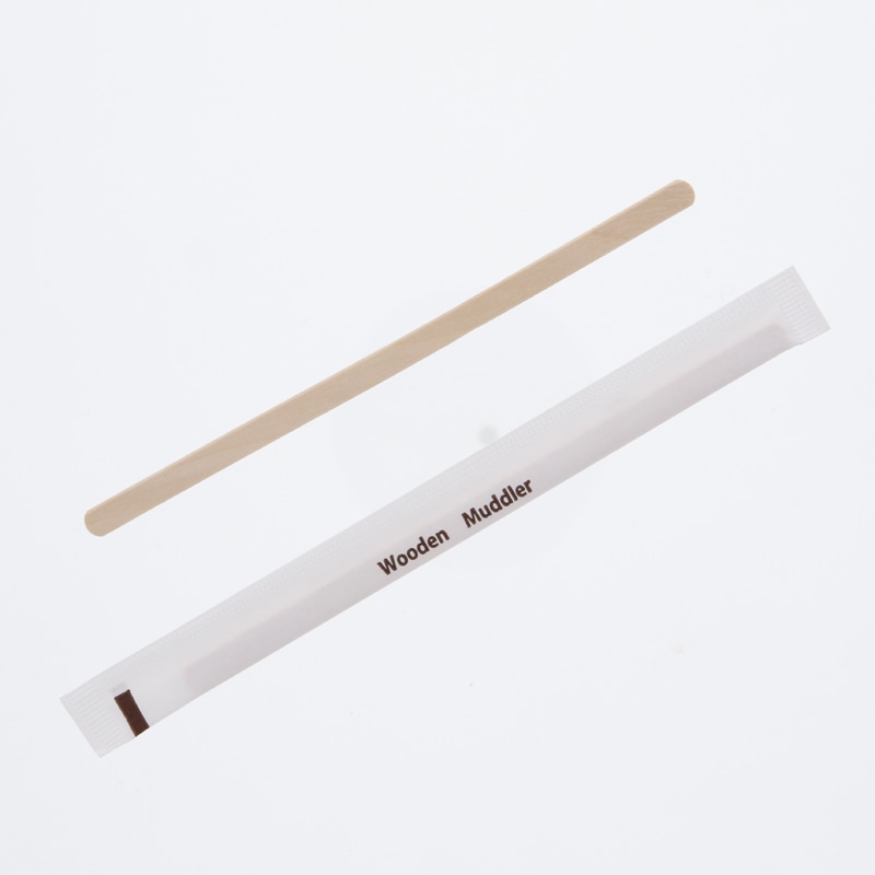 ホウケン産業 ウッドマドラー 140mm(個包装) 100本/袋