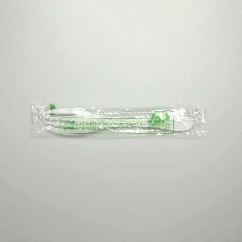 ホウケン産業 バイオプラフォーク 14cm 単袋 100本/袋(ご注文単位30袋)【直送品】