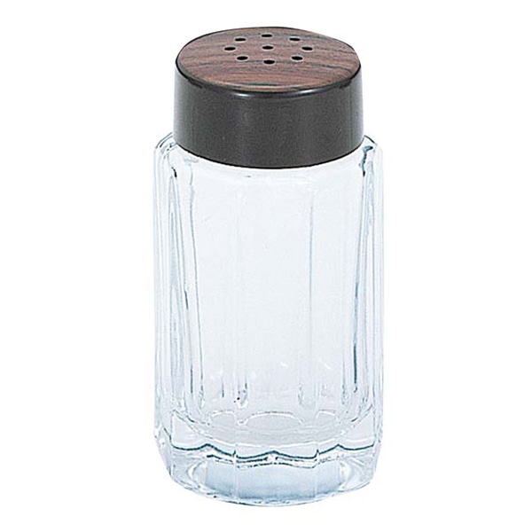 十角 木目胡椒入れ ガラス製 MO-5 1個(ご注文単位1個)【直送品】