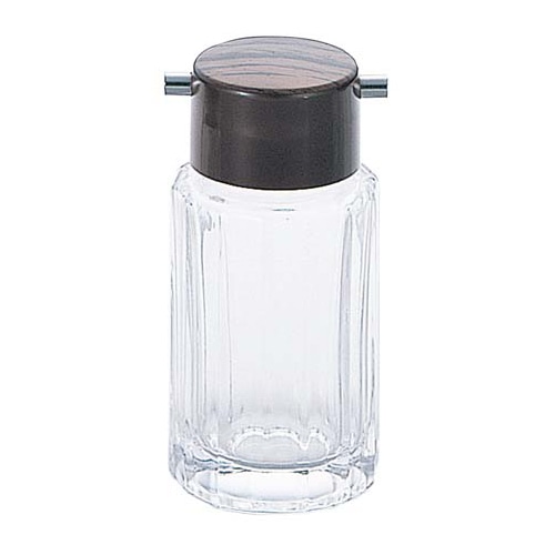 十角 木目豆正油入れ ガラス製 MO-11 1個(ご注文単位1個)【直送品】