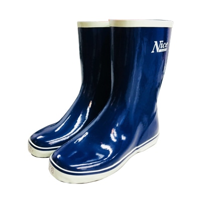 ジェイワークスプランニング 婦人ゴム長靴 ロール底 ネイビー 24.0cm JKL-0815 1組（ご注文単位1組）【直送品】