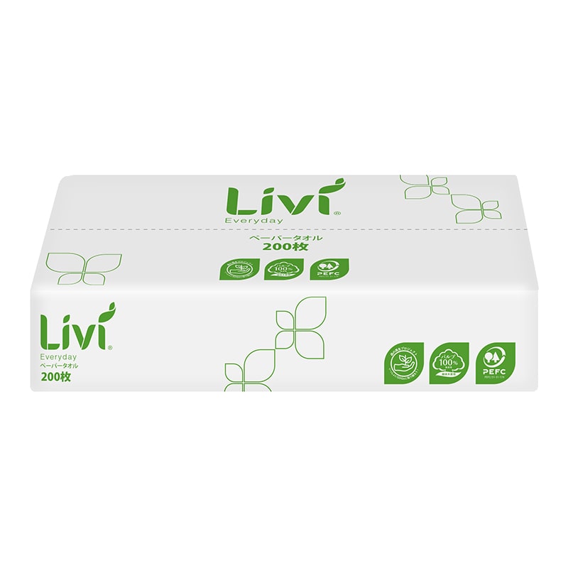 ユニバーサル・ペーパー リビィ エブリデイペーパータオル 中判 200枚/個