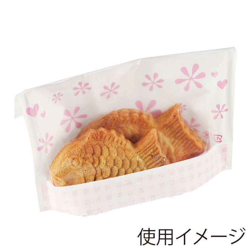 武蔵野産業 耐油袋　エコ・タッチ  花 100枚/袋（ご注文単位30袋）【直送品】