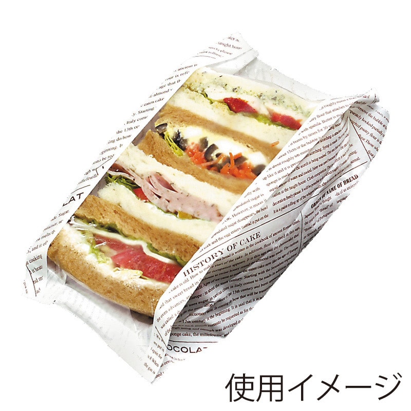 武蔵野産業 窓付耐油袋　エコ・デリ  白 100枚/袋（ご注文単位30袋）【直送品】