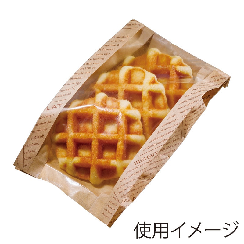 武蔵野産業 窓付耐油袋　エコ・デリ  茶 100枚/袋（ご注文単位30袋）【直送品】