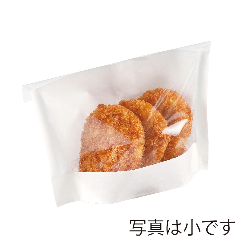 武蔵野産業 耐油袋　エコ・タッチ 大 白 100枚/袋（ご注文単位30袋）【直送品】