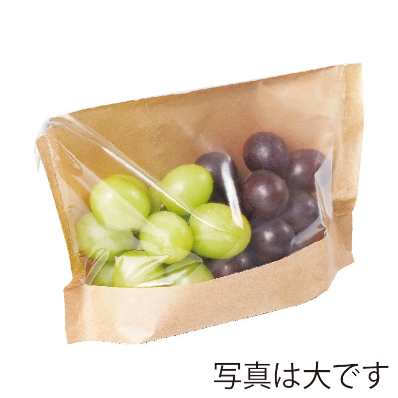 武蔵野産業 耐油袋　エコ・タッチ 小 茶 100枚/袋（ご注文単位30袋）【直送品】