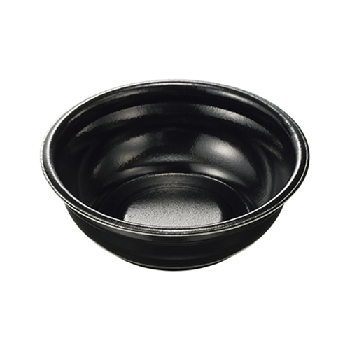 ケーピープラテック 外嵌合どんぶり 130 本体 耐熱 黒 40枚/袋(ご注文単位30袋)【直送品】