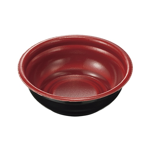 ケーピープラテック 外嵌合どんぶり 130 本体 耐熱 赤黒 40枚/袋(ご注文単位30袋)【直送品】