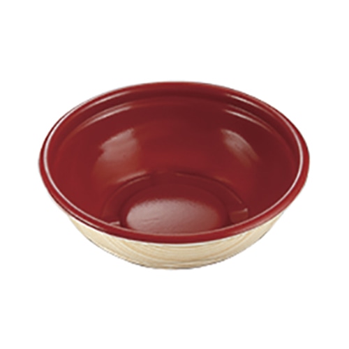 ケーピープラテック 内嵌合どんぶり K丸丼-18F 本体 耐熱 赤木目 50枚/袋(ご注文単位12袋)【直送品】