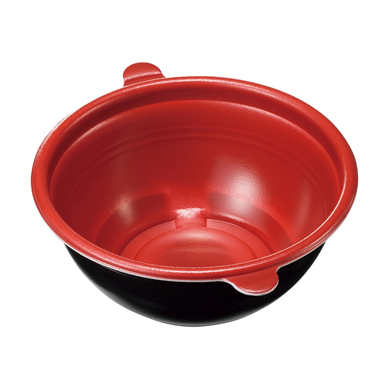 ケーピープラテック 内嵌合どんぶり　本体 L 赤黒 50枚/袋（ご注文単位8袋）【直送品】