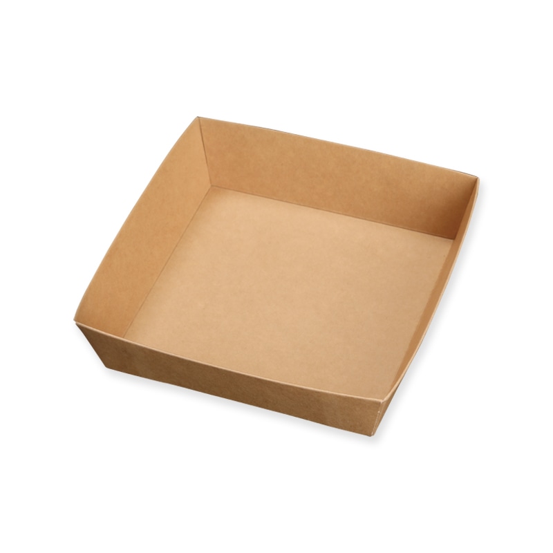 ケーピープラテック 紙容器 未晒紙ボックス KM-75 本体 ナチュラル 50枚/袋