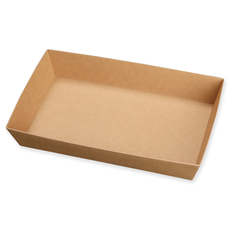 ケーピープラテック 紙容器 未晒紙ボックス KM-77 本体 ナチュラル 50枚/袋